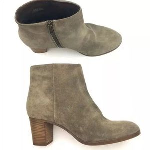 J. Crew Aggie Taupe Suede Ankle Boots